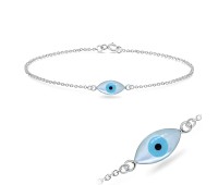 Huge Evil Eye Silver Bracelet BRS-206